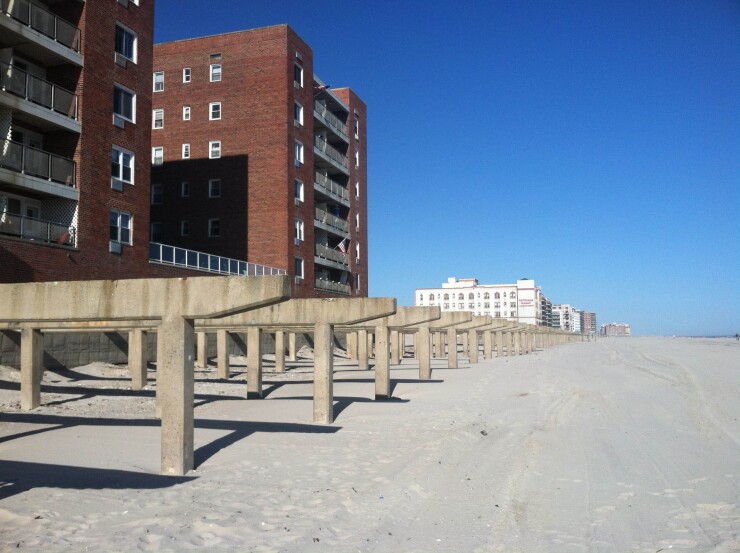 Long Beach New York in 2013, in the aftermath of Hurricane Sandy.