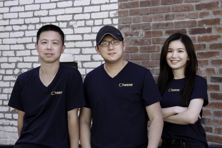 Founders of Cheese from left to right: Zhen Wang, Ken Lian, Qingyi Li