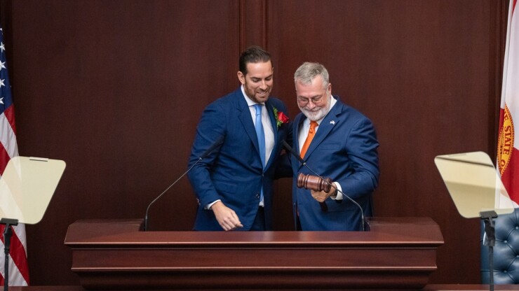 Florida House Speaker Dan Perez and Senate President Ben Albritton