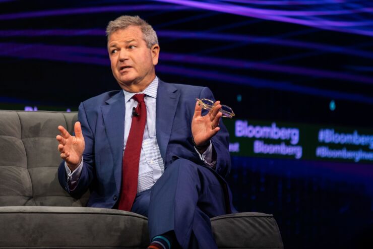 One of Invesco CEO Martin Flanagan’s biggest bets was the $5.7 billion takeover of Oppenheimer Funds — a wager on the future of active management despite investors' continued to move to passive.