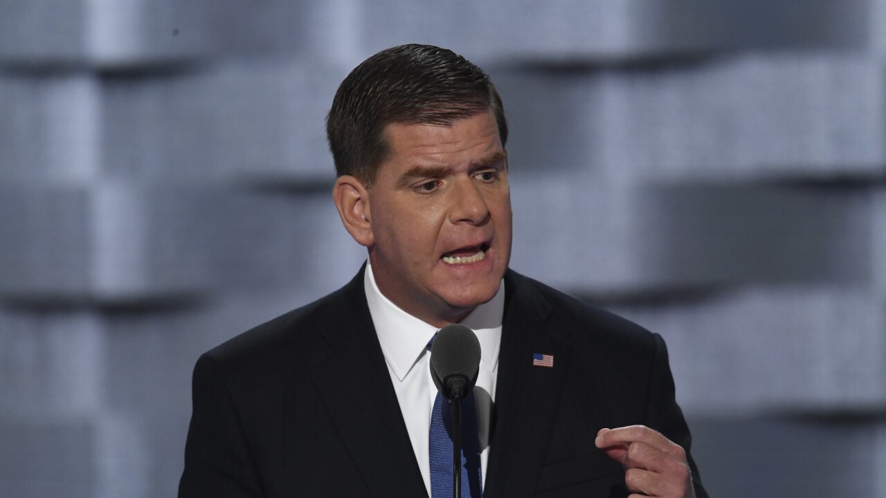 Martin "Marty" Walsh, mayor of Boston, speaks during the Democratic National Convention (DNC) in Philadelphia, Pennsylvania on Monday, July 25, 2016.