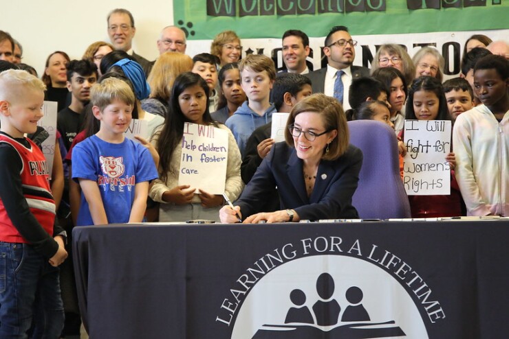 Oregon Gov. Kate Brown signed legislation May 20, 2019