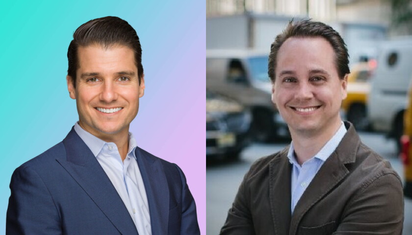 Adam Hughes, CEO of Amount (left). Sam Graziano, CEO of Linear Financial Technologies (right).