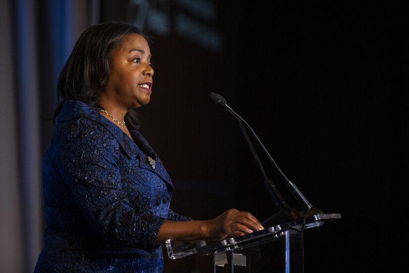 Pamela Frederick accepts the Northeast award