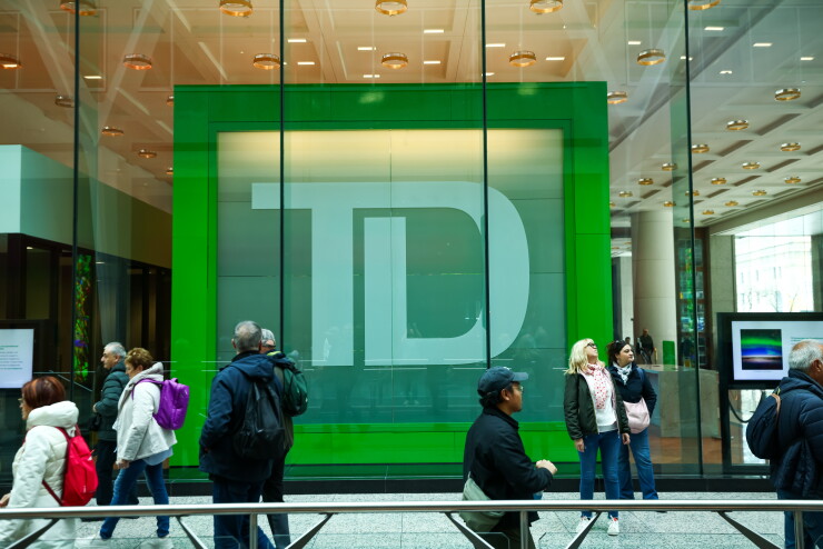 A TD bank branch in Toronto, Ontario, Canada.