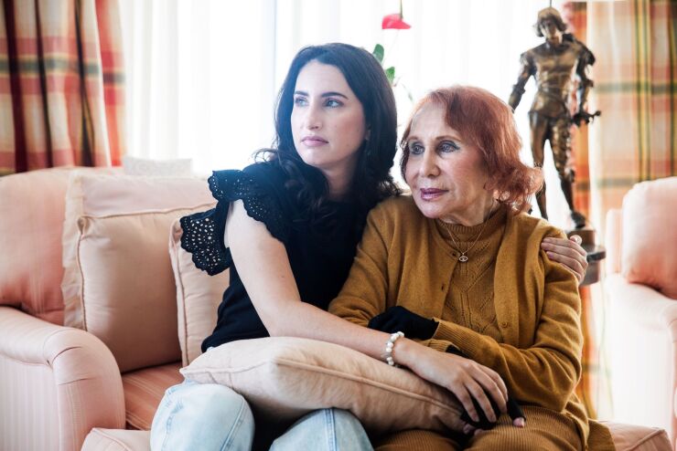 Beverley Schottenstein, right, and her granddaughter Cathy Schottenstein Pattap in Bal Harbour, Florida, on Dec. 30, 2020.