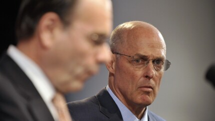 Then-Treasury Secretary Henry Paulson and James Lockhart, then the director of the FHFA