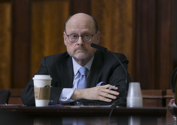 MTA Chairman Joe Lhota at a New York City Council Transportation Hearing on March 8, 2018