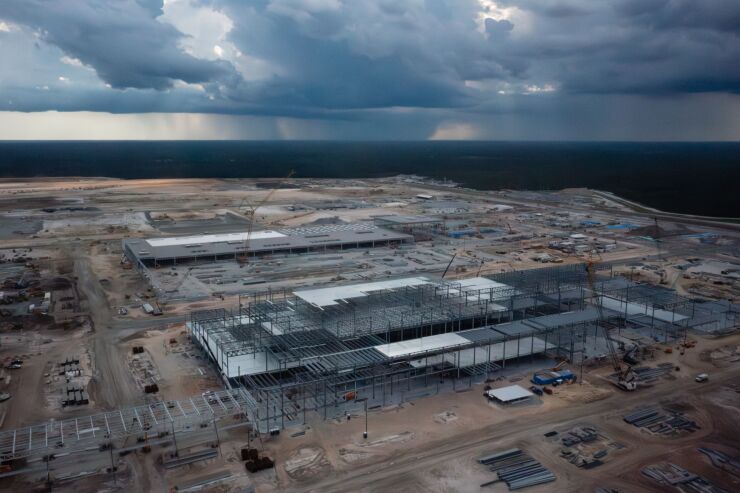 The Hyundai electric vehicle plant under construction in Ellabell, Georgia, on Sept. 9, 2023.