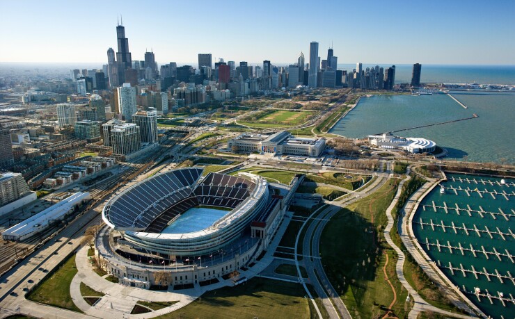 The Illinois Sports Facilities Authority issued the bonds that funded a major renovation of Soldier Field for the NFL's Chicago Bears.