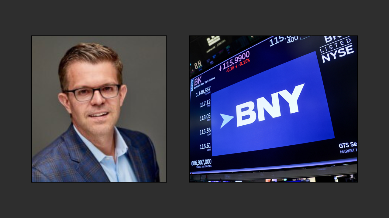 Ben Harrison (left) is the global head of client coverage with BNY Pershing, the giant wealth management custodian owned by BNY.