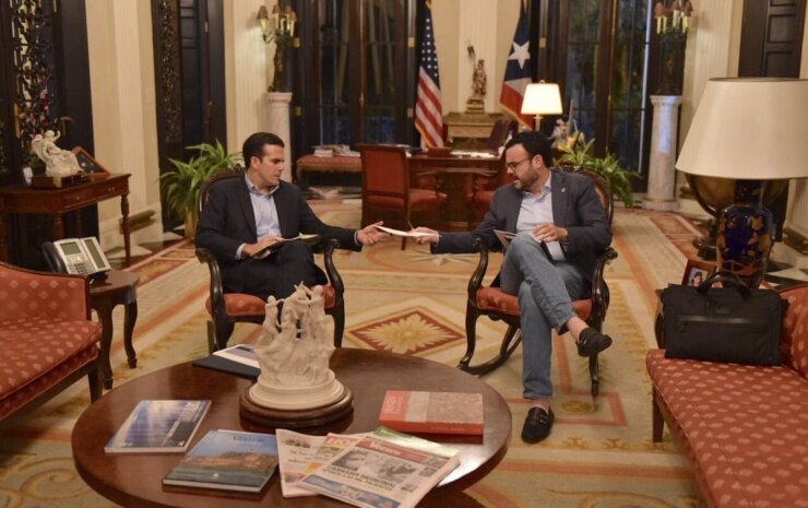 Discussion of Puerto Rico fiscal plan by Gov. Ricardo Rossello and Gerardo Portela Franco on January 4, 2018