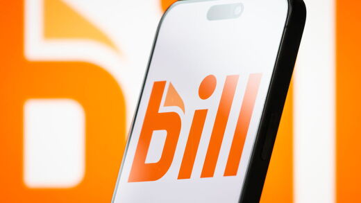 BILL Holdings logo on a smart phone