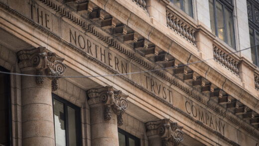Signage is displayed on the exterior of a Northern Trust Corp. branch in Chicago, Illinois, U.S, on Thursday, July 13, 2017. Northern Trust Corp. is scheduled to release earnings figures on July 19. Photographer: Christopher Dilts/Bloomberg