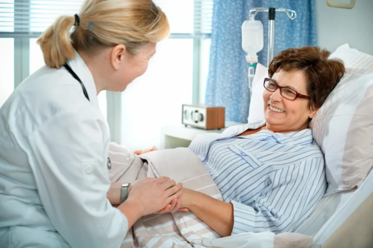 Nurse with patient