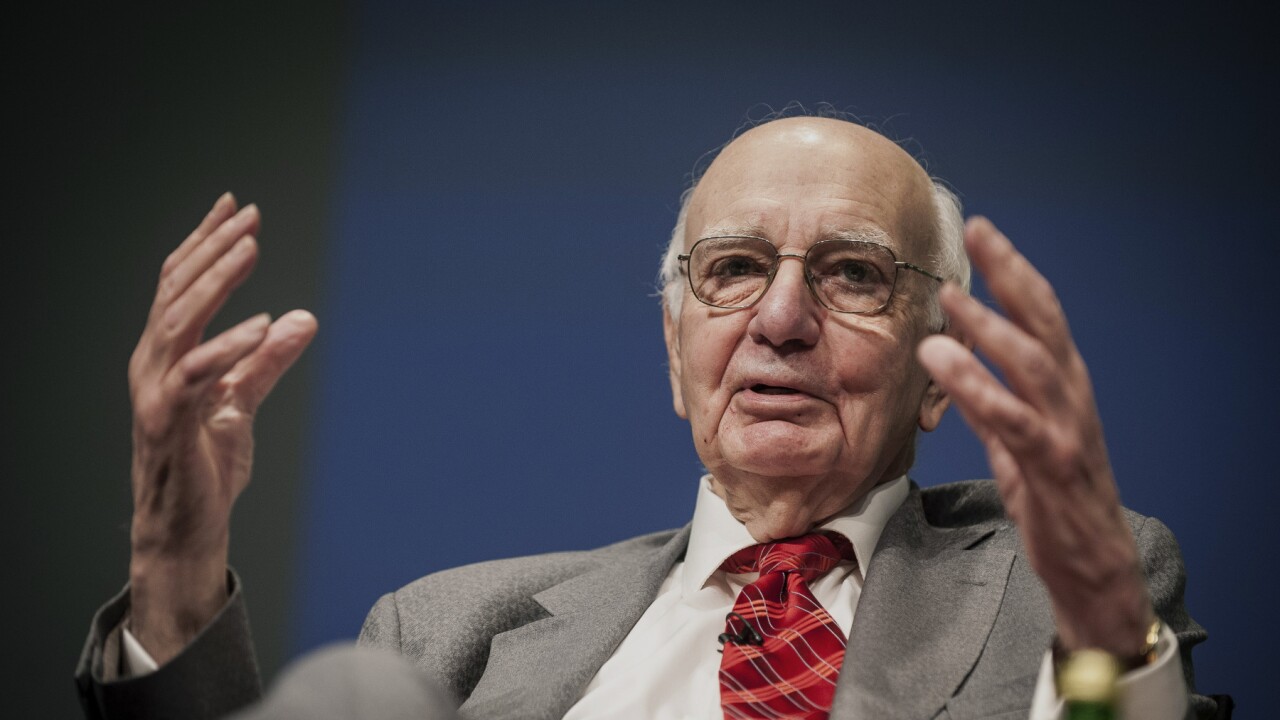 Former Federal Reserver Chairman Paul Volcker