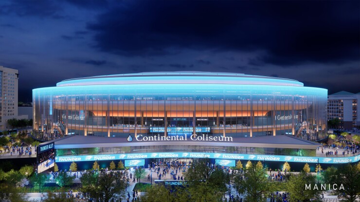 Rendering of Oklahoma City arena