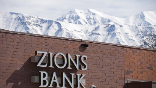 Zion Bank branch in mountains