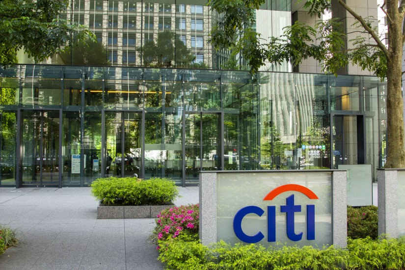 A sign for the bank Citi