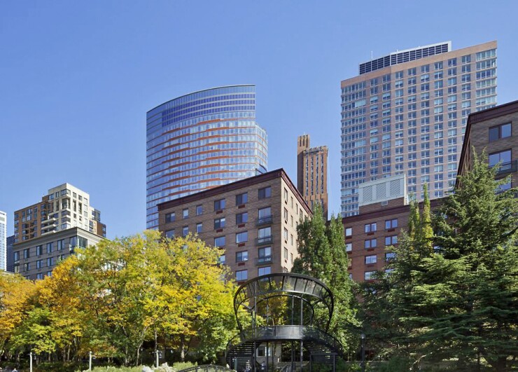 A view of Battery Park City in New York City.