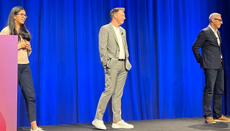 Dustin Hubbard, center, chief technology officer at WaFd Bank and Pike Street Labs