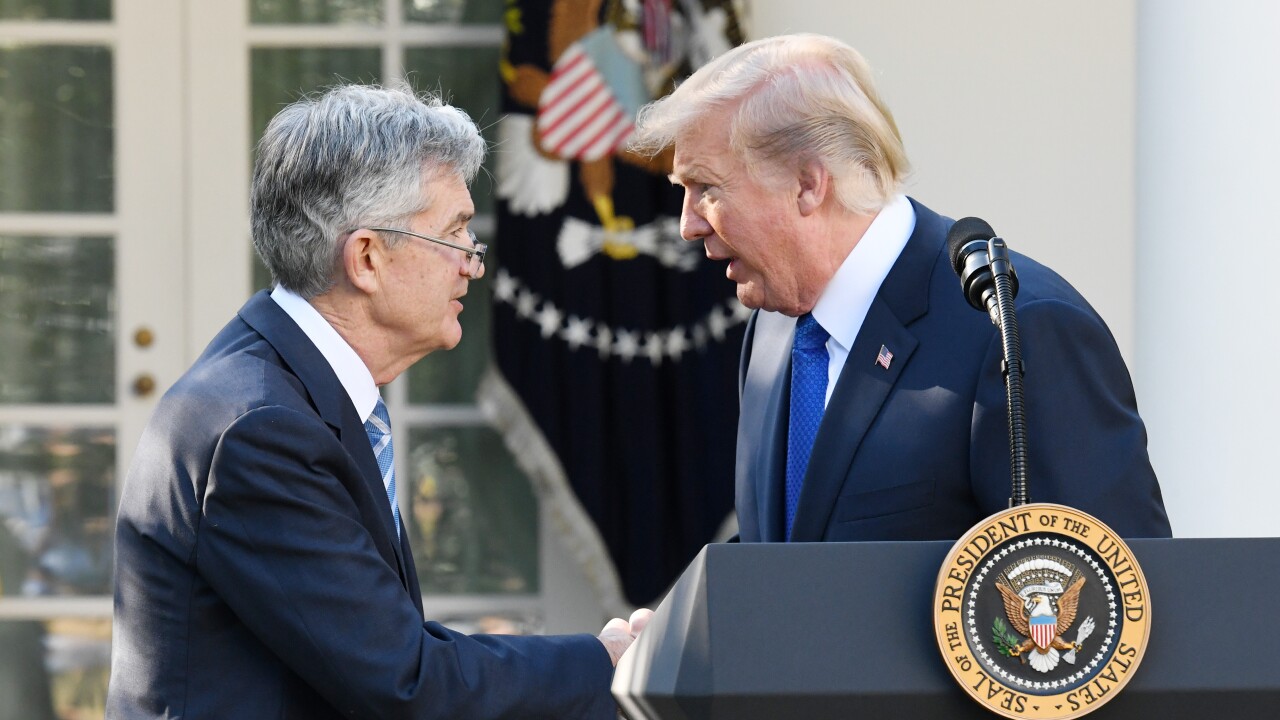 Jerome Powell and Donald Trump