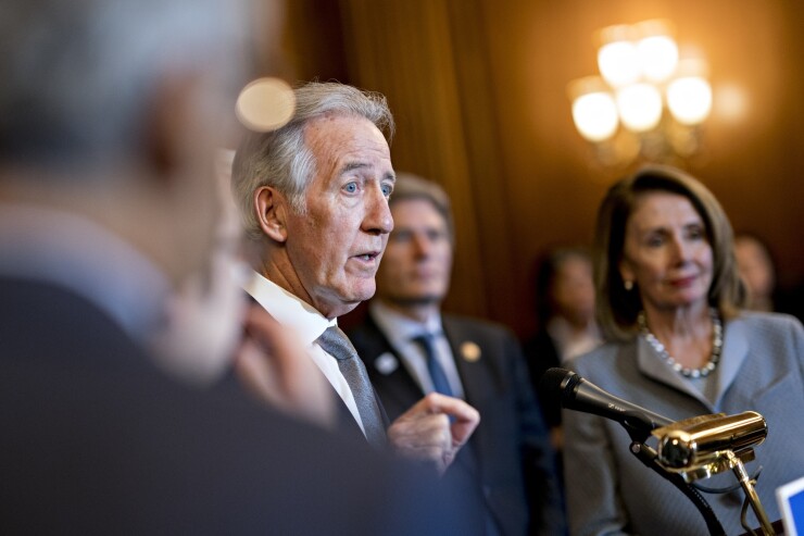 House Ways and Means Committee Chairman Richard Neal, D-Mass., and House Speaker Nancy Pelosi, D-Calif.