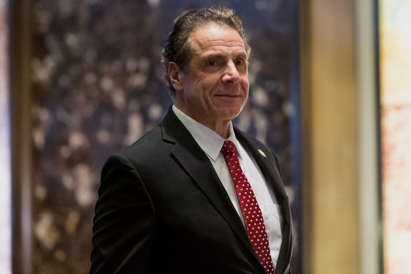 NY Governor Andrew Cuomo arrives for meeting with President-elect Trump at Trump Tower