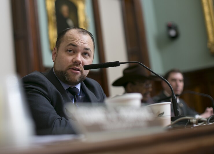 New York City Council Speaker Corey Johnson on March 8, 2018