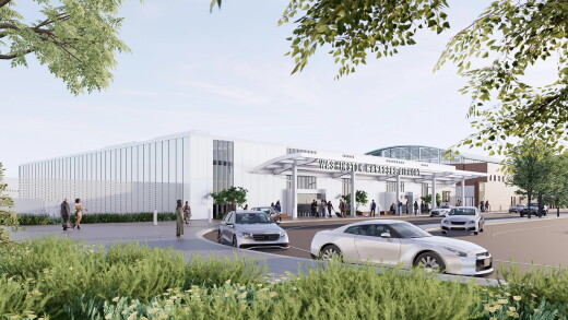 A rendering of a new terminal building at Washington Manassas Airport