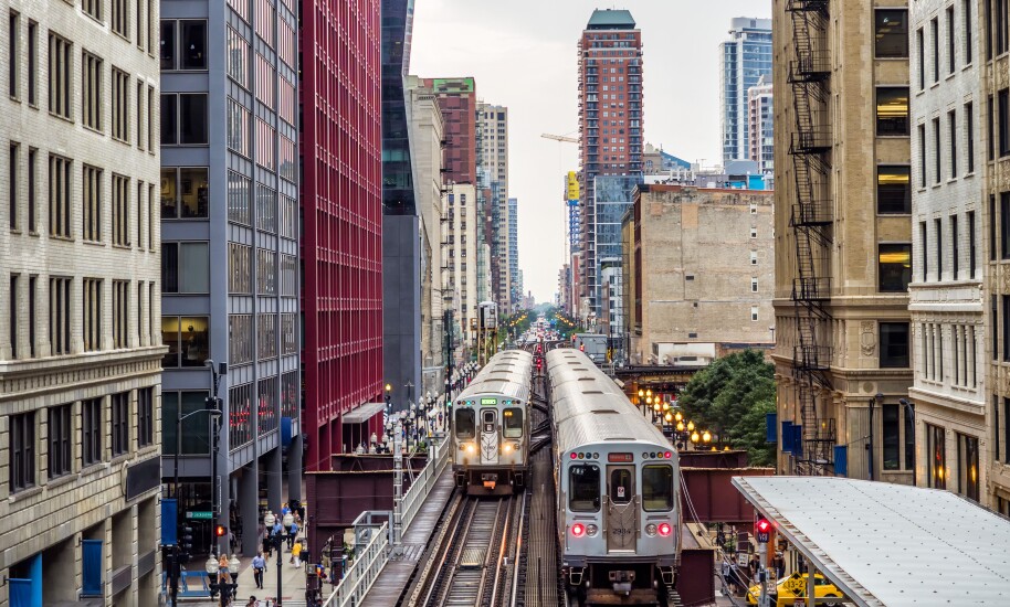 Chicago elevated trains