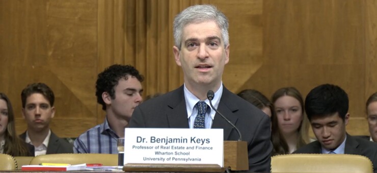 Benjamin Keys speaking in U.S. Senate hearing