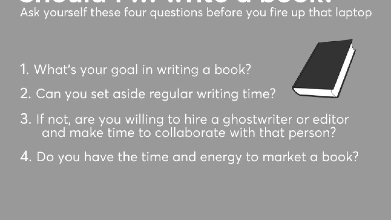 Should I write a book?
