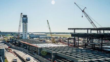 New Columbus airport terminal construction