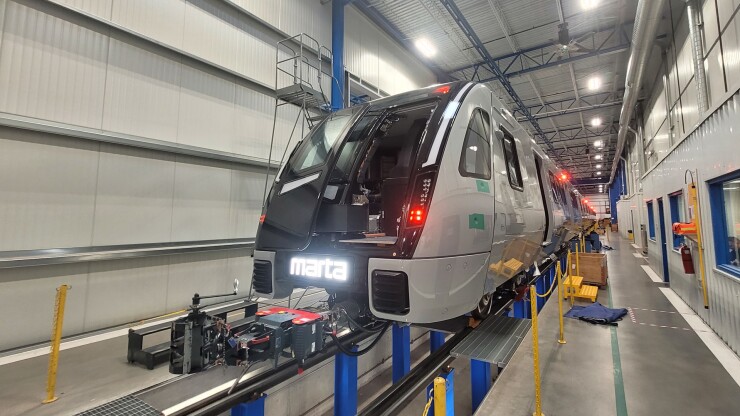MARTA rail car in construction