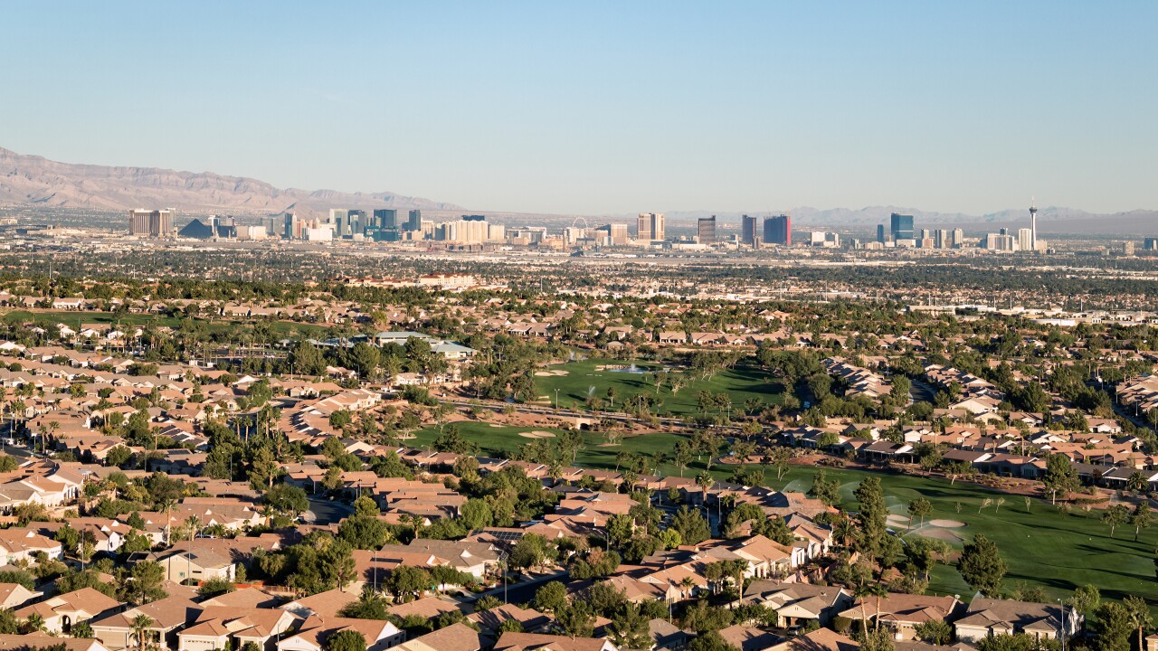 Henderson Nevada Vista With Las Vegas In Background