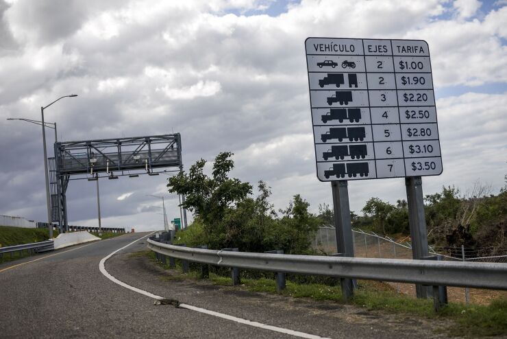 Sign in front of Puerto Rico highway