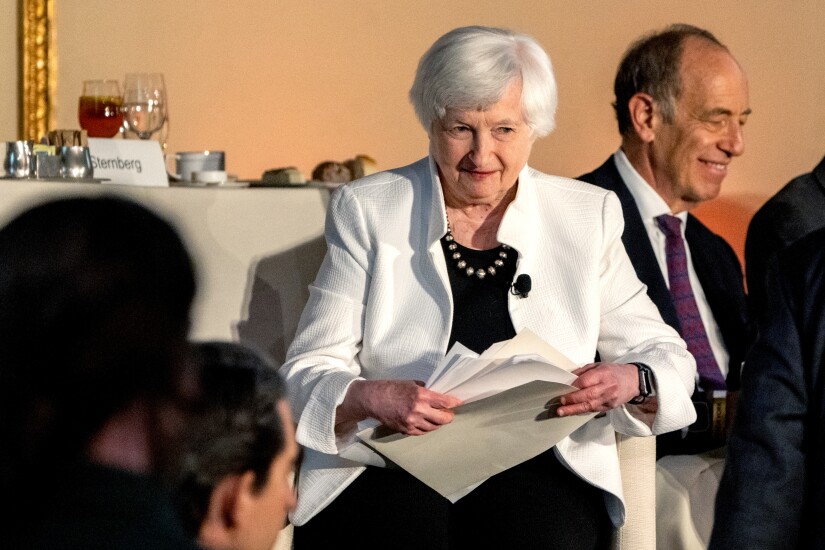 Treasury Secretary Yellen And FRB New York President Interview At New York Economic Club