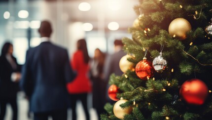 Christmas tree at an office