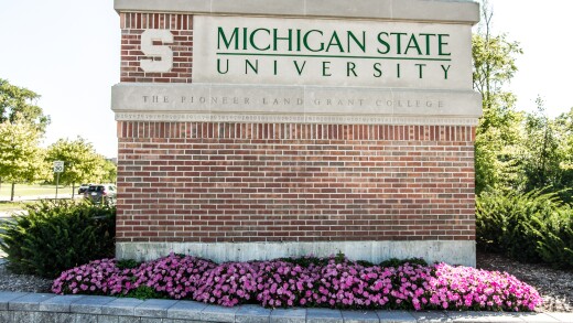 Michigan State University sign