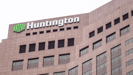 Huntington Bancshares Incorporated is an American bank holding company HQ in Columbus (OH) USA. Taken at Cleveland (OH) on April 2024