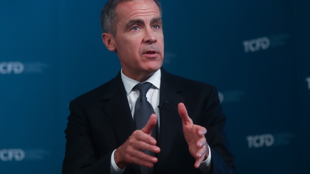 Financial Stability Board chair and Bank of England governor Mark Carney