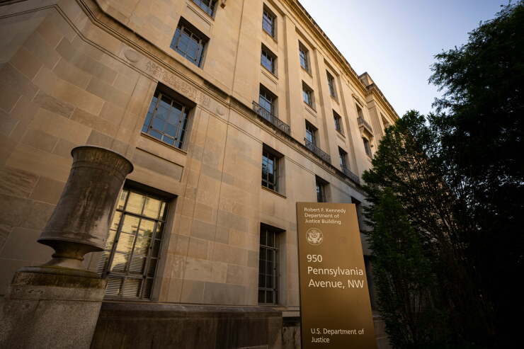 The Department of Justice building in Washington, D.C.