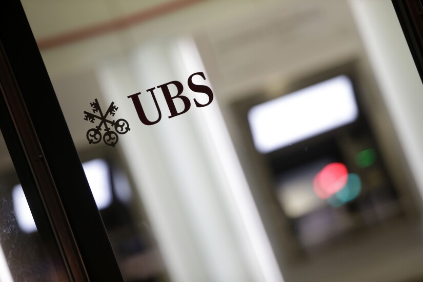 UBS branch sign