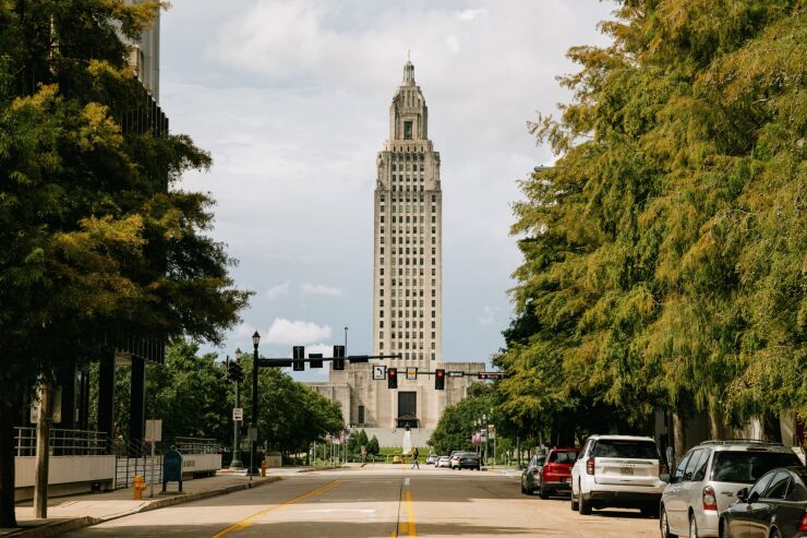 The Louisiana State Capitol Building in Baton Rouge.