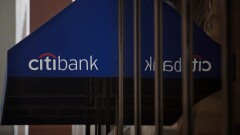 Signage is displayed outside a Citibank branch in New York.