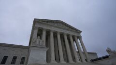 The U.S. Supreme Court building stands in Washington, D.C., U.S., on Tuesday, Feb. 25, 2020. President Donald Trump demanded that Supreme Court Justices Sonia Sotomayor and Ruth Bader Ginsburg recuse themselves from future cases involving his administration after a dissent from a decision allowing the government to test prospective immigrants' wealth.