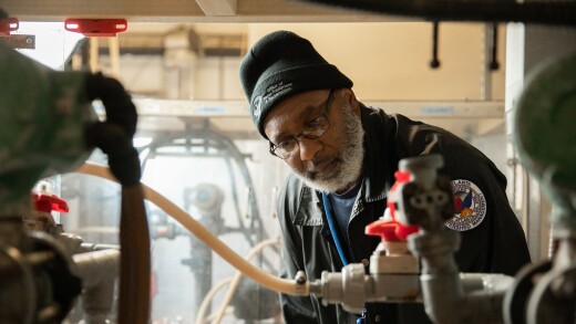 Atlanta Department of Watershed Management employee at a DWM facility.