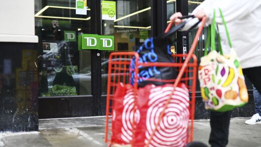 TD bank branch door