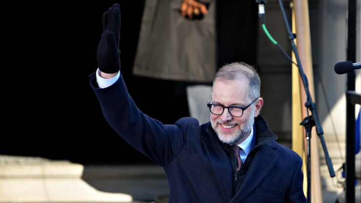 New York City Comptroller Mark Levine at his inauguration